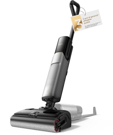 Mova X4 Plus Nass-Trocken-Sauger, Auto-Reinigungslösung, Tangle-Free-Design, Selbstreinigung 100 °C, 20 kPa Saugkraft, Push-In-Basisstation, LED-Bürstenkopf, Doppelkante, intell. Saugkraftregelung