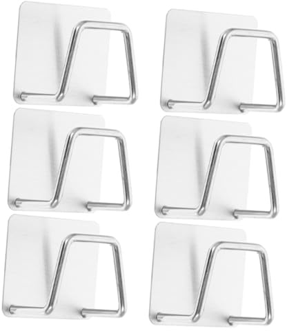 TEHAUX 6 pièces Porte Éponge Mural INOX Support Solide et Stable Rangement Mural pour Évier Cuisine et Salle de Bain Installation Facile et Gain de Place