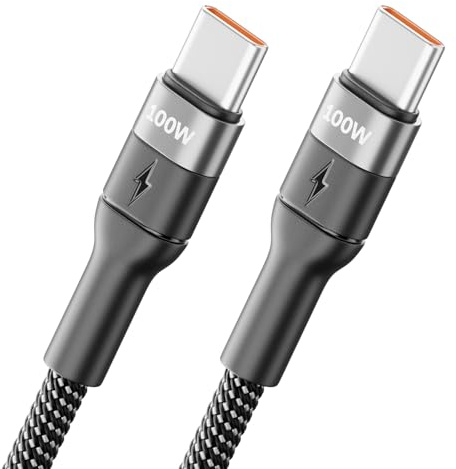 deleyCON 0,5m USB C Kabel Kurz (100W Schnellladekabel) PD 3.0 PPS USB-C auf USB-C Ladekabel Für iPhone 17 16 15 Pro Max Air Galaxy A16 A56 S25 S24 S23 Pixel iPad Pro MacBook AirPods Tablet Switch PS5