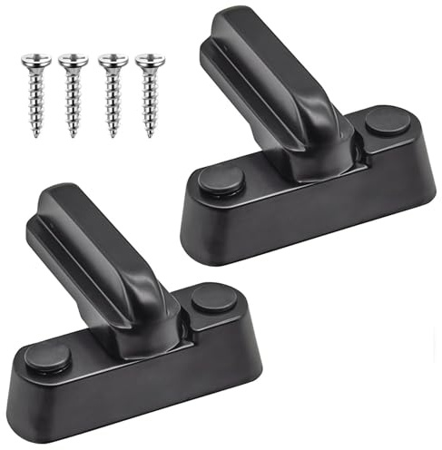 2-Pack Black Aluminum Alloy Window Locks, Durable Security Locks for UPVC Windows and Doors, Easy to Install, for Home Safety and Door Protection