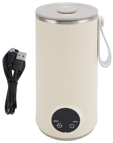 Cuifati Chauffe-biberon Portable, Chauffe-boisson de Voyage sans Fil avec Mélangeur Automatique et Température Constante, pour café, thé et Shakes en Extérieur