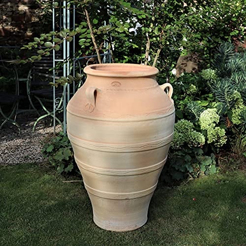 Palatina-Keramik | große, XXL Amphore aus Terrakotta 100 cm | winterfeste, hohes Pflanzgefäß Pflanzkübel mediterrane Deko für Garten Balkon Terrasse Outdoor Olea 100 cm