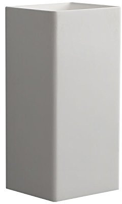 StoneArt Waschtisch Standwaschbecken aus Minealguss Design Gussmarmor Standwaschtisch LZ507 40x40cm weiß glänzend