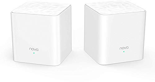 Tenda Nova MW3-2 Mesh WiFi System-Up to 2 Room Coverage. Whole Home WiFi Router and Extender Replacement, AC1200 Mesh Router for Wireless Internet, Works with Alexa, Parental Control, 2-pack