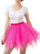 Karneval Damen 80er bergröße Puffy Tüllrock Tütü Röcke Tüll Petticoat(MEHRWEG), Rose, XL/XXL/XXXL