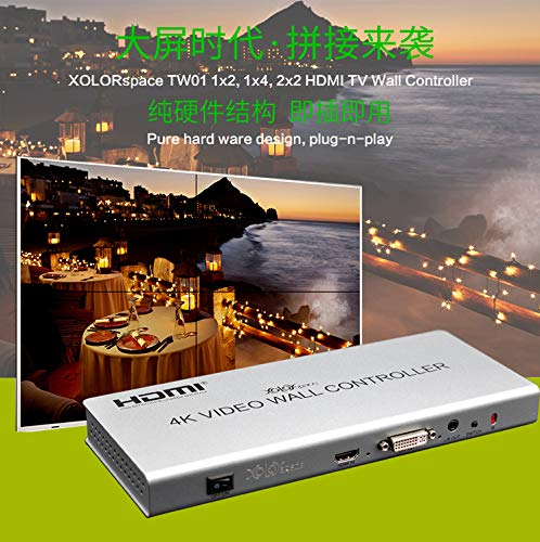 XOLORspace TW01 2X2, 1x2, 1x4 4K HDMI/DVI VIDEO WALL CONTROLLER PROCESSER Multiviewer Quad Viewer unterstützt Cascade 2x4, 2x8