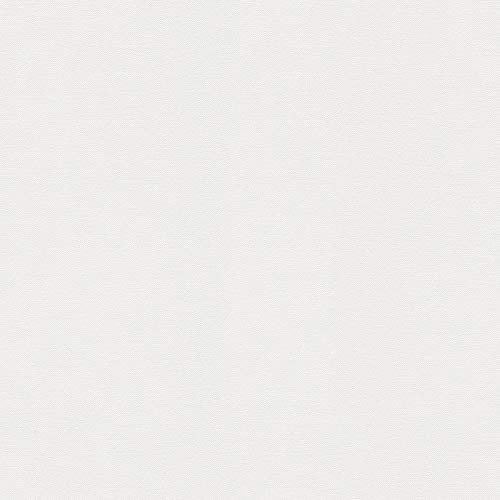 BRICOFLOR Vliestapete | Tapete uni Tapeten einfarbig - Tapeten für Wohnzimmer - Weiß | 10,05 x 0,53 m = Rolle 5.33 m²