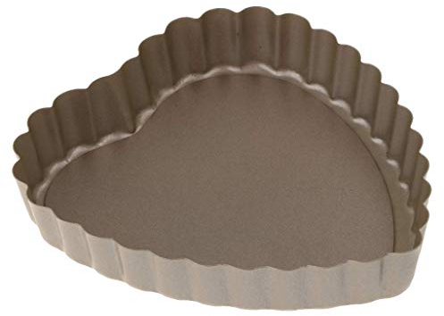 Inzopo F F Moule à tarte à tarte à quiche amovible en forme de cœur rond et rectangulaire avec base perdue
