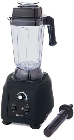 HENDI Blender sans BPA, Mixeur à haute puissance, Manuel, avec pichet de 2,5L, résiste aux températures de -40°C à 90°C, Smoothie-Cocktails-Desserts, 230V, 1680W, 270x250x(H)550mm, Sans BPA