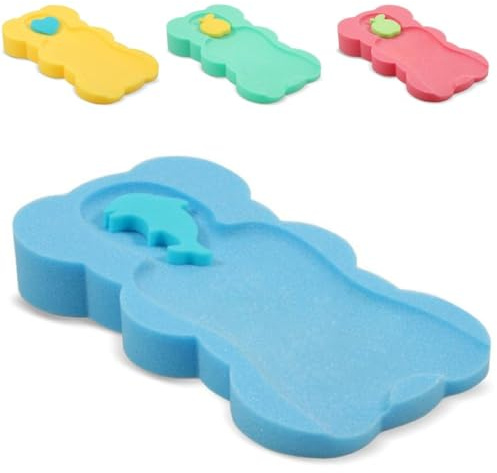 Lorelli Baby Badewanneneinlage, weich, 2 Schwämme, mit verschiedenen Motiven blau