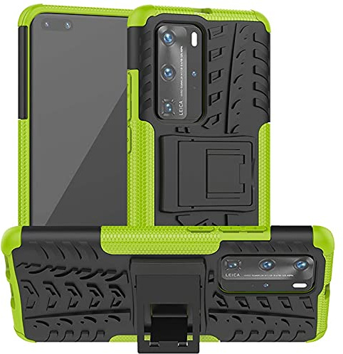 CoolGadget Outdoor Handyhülle für Huawei P40 Pro Stoßfest Grün | Panzerhülle robust für Sport und Baustelle, rutschfest, verstärkte Ecken, erhöhter Kameraschutz