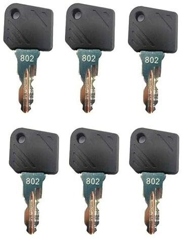 GAOHOU 6PCS Ersatz Zündschlüssel 802 Kompatibel für Linde Gabelstapler, Stapler, Hubwagen L12 E16 0039730404