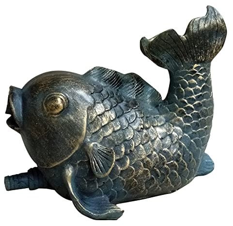 Bermuda Fish Spitter Garden Pond Ornament 16 x 9 x 15cm