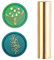 craspire Wachs-Siegelstempel, 2 Seite, Mini-Messingsäule, Siegelstempel, 15 mm, Für Hochzeitseinladung, Dekoration, Geburtstag, Grußkarten, Geschenk, Scrapbooking (Glockenblume Und Eukalyptusblätter)