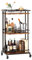 OKZEST Carrello da bar a 3 livelli per casa, mini bar per liquori per vino, bevande, cene, feste, utilità, cucina, carrello da portata a isola su ruote, mobile da bar per cucina, sala da pranzo,