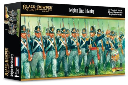 Napoleonic Belgian Line Infantry - 28mm Scale Resin Miniatures for Black Powder by Warlord Games - Highly Detailed Napoleonic Era for Table-top Wargaming