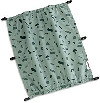 Croozer Unisex – Erwachsene Sonnenschutz Double Green Patterned Parasol, Gelb, Einheitsgröße für alle