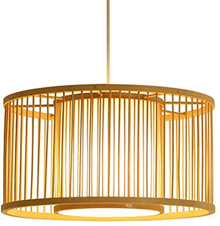 Lampadario Intrecciato Boho con Paralume A Baldacchino in Legno Lampade A Sospensione in Salice di bambù A Soffitto Lampada Decorativa per Camera da Letto Ristorante 60W