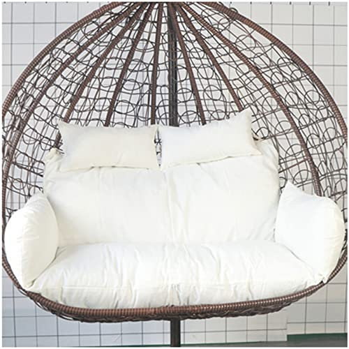 PJDDP Zwei Personen Hängesessel Kissen Wasserdicht Auflagen Schaukelstuhl Sitzkissen Hängestuhl Sitzauflage Auflage Polster Ersatzkissen Hängesessel Luftbaumwolle Hängekorb Kissen,Beige