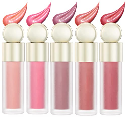 Liquid Blush 5 Farben Blush Stick Cream Blush Contouring Stick Blush Flüssig Rare Beauty Liquid Blush Make-Up Longwear Liquid Bronzer Creme Rouge Natural Flüssiger Highlighter Auf Wasserbasis Matte