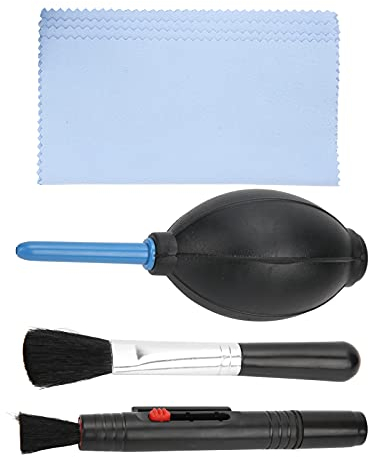 5 in 1 Professionelles Kamera-Reinigungsset für DSLR-Kameras, Objektivreinigung, Luftgebläse, Reinigungsbürste, Staubtuch, 2-in-1 Objektiv-Reinigungsstift, Objektiv-Taschentuch-Set