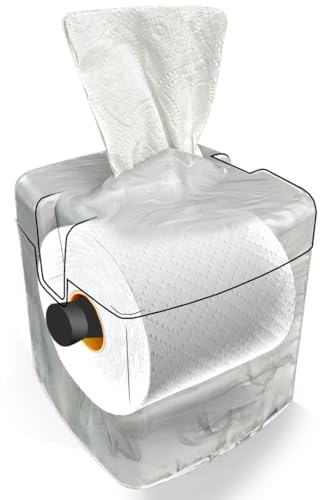 Tissuecaddy Life Hack Toilet Paper Dispenser - Money Saver Alternative to Tissue Box and Tissue Box Holder | Home, Bathroom, and More - White Marble