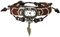 JewelryWe Uhren Damen Leder Feder - Vintage Feder Blatt Analog Quarz Armbanduhr Frauen Retro Uhr mit rechteckigem Zifferblatt und mehrschichtig geflochten Leder Armband Wickelarmband