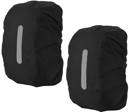PINEPAN Housse de Pluie pour Sac à Dos avec Bandes réfléchissantes, 15L-100L, Housse de Pluie imperméable pour Sac à Dos, Sac d'école pour la randonnée, Le Camping, Les Voyages, Le vélo