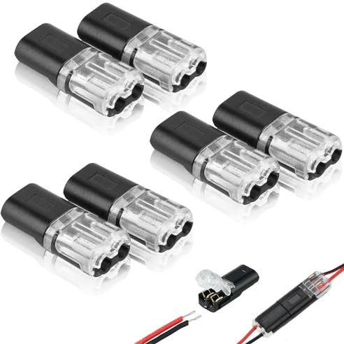 6 PCS Wire Connectors,Electrical Connectors with Locking Buckle,Electrical Wire Connectors,Cable Connector for Cable Two-Wire Butt Connector