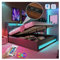 Cama de 140 x 200 con somier, luces LED y USB, con cabecera y espacio de almacenamiento, doble, con lamas, cama tapizada, marco de cama (sin colchón)