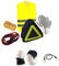Kompatibel mit Mercedes SLC 300 AMG Line Notfall Kit Größe 1 Paar Handschuhe, 150 AMP Batteriekabel, 1 Abschleppseil 3 m, 1 SOS Warnweste