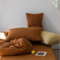 AShanlan 2er Set Kissenbezug 80x80 Karamell Braun Kopfkissenbezug 80 x 80 Mikrofaser Kissen Bezug 80x80cm mit Reißverschluss Doppelpack Polsterbezug Set Pillow Case Pillow Cover