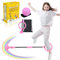 Anyingaki Springring Fußkreisel Kinder,Swing Wheel mit Lichtrad,Fußkreisel mit Licht,2 Stück Kinder Blinkender Springring und Ball mit Schnur,Sport Spielzeug für Kinder (Rosa)