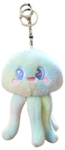 Cartoon-Plüsch-Schlüsselanhänger, Oktopus-Stoffpuppen-Schlüsselanhänger, Ketten-Geldbörsen-Schlüsselanhänger, Oktopus Schmücken Schönen Schlüsselbund, Plüsch-Rucksack-Ornament, Süßer Und Lustiger Anhä
