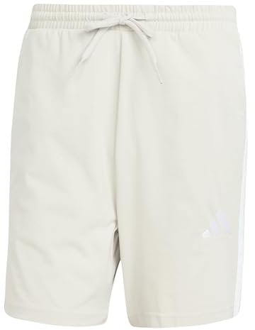 adidas Herren Essential Three Stripes Single Jersey Short 7IN, Wonder Alumina/White, XS