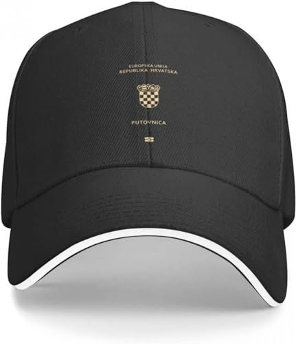 Baseballkappe Hiphop Sonnenhut Kroatien Pass Baseball Cap Hip Hop Trucker Cap Vintage Designer Hut Golf Hut Damen Herren