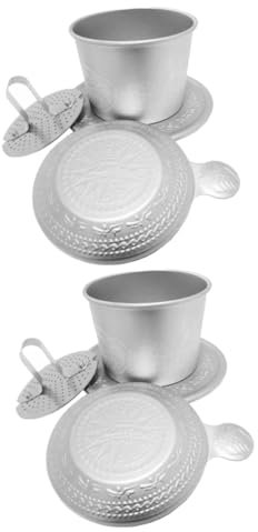 Garneck Phin Coffee Filter 2 Sets Vietnamesischer Kaffeetropfer Kaffeetropfer Für Kaffeeliebhaber Vietnamesischer Kaffeefilter Tropfkaffeefilter Kaffeezubehör Kaffeemaschine Zum Übergießen