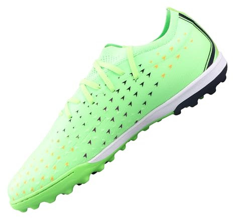 Vizari Tioga Turf - Tacos de fútbol para hombres y mujeres, zapatos de fútbol ligeros y duraderos, zapatos de césped con entresuela acolchada, tacos de césped con suela de goma para una tracción