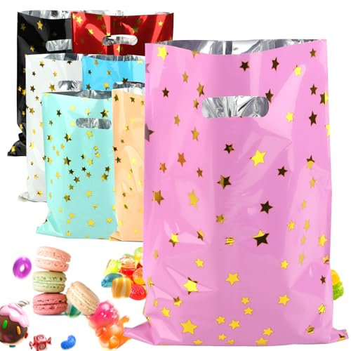 Lot de 50 sacs cadeaux, sacs d'anniversaire, sacs de fête pour enfants, sacs de fête à cookies, sacs pour anniversaire d'enfant, Noël, mariages, fête de mariage