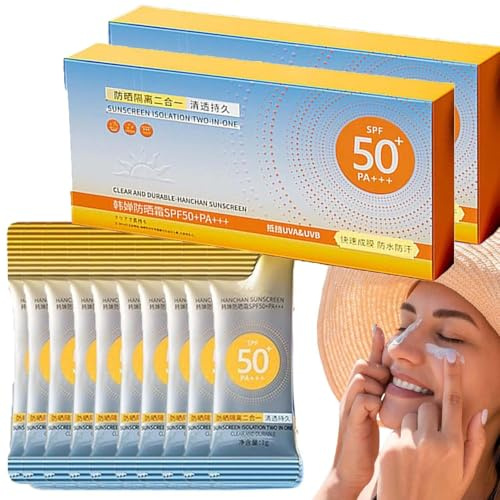 30 Stück Mini-Sonnencreme In Reisegröße Anti-Age Sonnenschutz Sonnenschutz-Spray Mit LSF 50+, Schweißresistente & Extra Wasserfeste Sonnencreme, Erfrischender Sonnenschutzmittel (60 Stück)