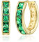 Linawe Grüne Ohrringe Kleine Creolen Gold, Helix Piercings Schmuck Damen, Piercing Ohr Ohrstecker Damenohrringe, Creolen Vergoldet Goldene Ohringe, Conch Ring Hypoallergene