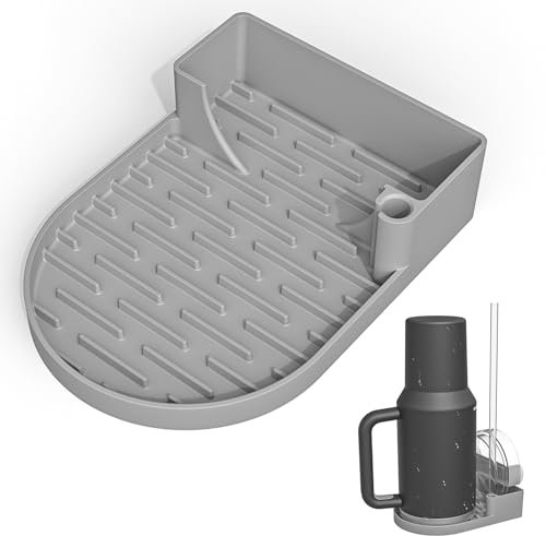 Ybenlld Bottle Drying Rack for Stanley Cup Accessories, Silicone Fast Dryer Rack, Water Bottle Drying Rack Space Saving for Cup,Mugs,Tumblers,Glassess (Gray)