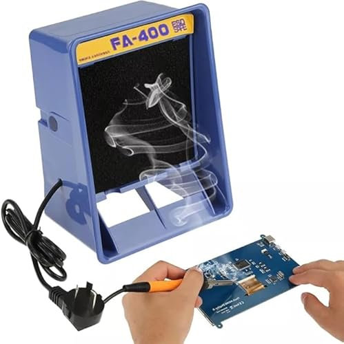 TESUGN Solder Smoke Absorber, 30W Soldering Station with Solder Fume Extractor, Soldering Iron Absorber Welding Exhaust Anti-Static Smoke Absorber Fan Tool for Soldering Welding Repairing