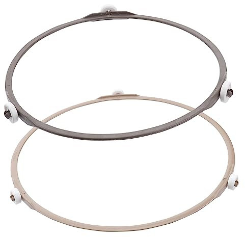 VINTORKY Mikrowellen Glasdrehplatte Stützring Lebensmittelecht Temperaturbeständig Leicht Für Mikrowelle Drehtellerringe Mit Rollring 2 Stück