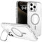 Hülle für iPhone 16 Pro Max/16 Pro/16 Plus/16, Kabelloses Laden Handyhülle mit Metall Kamera Ständer Stoßfeste Magnetische Handytasche,Grau,16 Pro