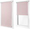 MakoStyl - Verdunklungsrollo Klemmfix ohne Bohren - Rosa - 105cm Breit (Stoffbreite) x 150cm Hoch (Fensterhöhe) -100% Blackout - Thermo Rollo für Fenster - Innenrollo -