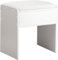 CROWNSHOP Vanity Stool Comfortable Dressing Table Stool Simple Padded Stool Chair for Dressing Table Bedroom Makeup Stool Suitable for Bedroom Piano Piano White 40x40x26CM