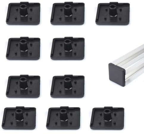 Endkappen für Aluprofile 40x40,Schwarz, 10 Stück,ABS-Schutzkappen für 40x40 Aluminiumprofile, Vierkantrohr-Abdeckkappen, Kratzschutz für Aquariumrahmen, Regale & Klettergerüste