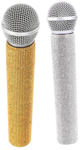 WESIEVYA 2pezzi Microfono Di Simulato Microfono Giocattolo Realistico Adatto Per Performance Teatrali e Cosplay