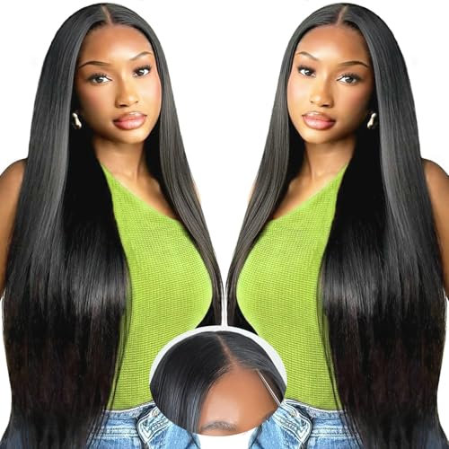 Eool Straight 30 Inch 9X6 Max Part HD Lace Front Real Human Hair Wig 200% Density Wear And Go Glueless 12A 100% Human Hair Wigs For Black Women Pre Plucked Pre Cut Friendly To Beginners(76cm)